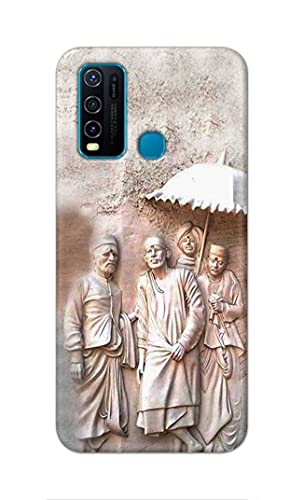 Image of Printed Hard Back Cover Case for Vivo Y30 Back Cover (Sai Baba) -1803