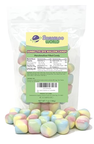 Jumbo Tie Dye Marshmallow Caramelo 7 oz bolsa resellable miniatura 1