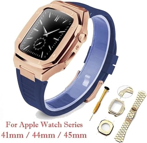 Kit de modification en acier inoxydable pour Apple Watch Series 8 7 SE boîtier métal