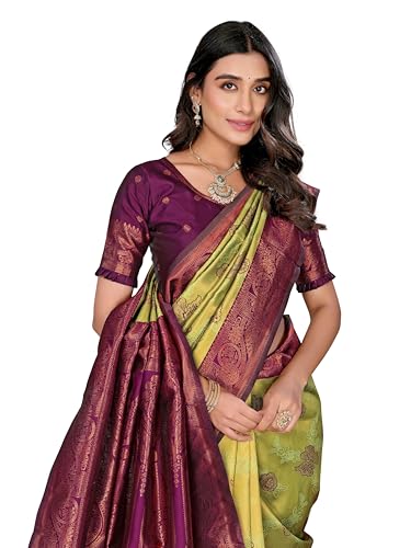 Image of Avantika Fashion Women's Kanjivaram Soft Silk Banarasi Sarees With Blouse Piece For Women