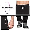 Tansozer Tracksuit Bottoms Men with Zip Pockets Elasticated Waist Black XXL #4