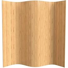 7 ft. Tall Reversible Bamboo Wave Screen - Burnt Bamboo