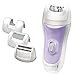 Produktbild Remington Epilierer smooth&silky EP7020, inkl. Massage-Epilieraufsatz mit Aloe Vera, Folienrasieraufsatz, Detailaufsatz, weiß/lila