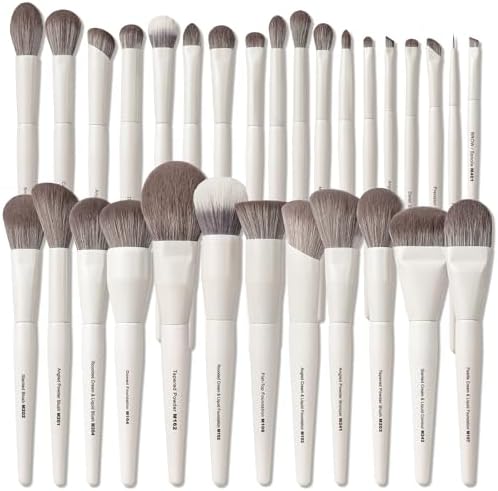 Bueart Design 32Pcs PRO Grade Makeup Brushes Set with — shown in a real home setting for scale