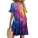 Womens Loose V Neck A Line Dress Printed Short Sleeve Dresses with Pockets 2026 Summer Fashion Casual Sundress