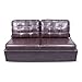 Lippert Components Modern Brown Leather-like Sofa Bed, 23H x 68W x 28D Inches