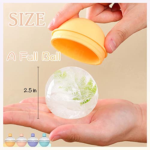 4Pack Ice Ball Maker Mold For Whiskey And Cocktails, Light Bulbs Ice Molds Round Ice Cube Mold, Sphere Portable Ice Ball Mold Whiskey Ice Ball Circle Ice Cube Mold #TOP6