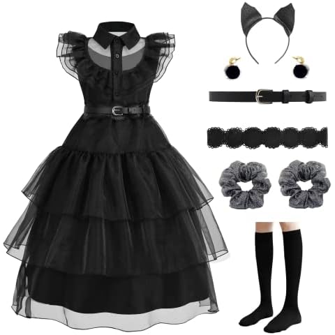 CANBERRIES Wednesday Addams Kostüm Kinder Kleid Cover