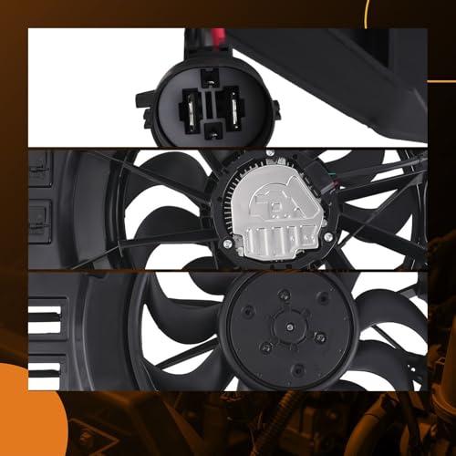Image of maXpeedingrods Radiator Cooling Fan with Shroud Assembly for Ford Escape 2013-2016 Transit Connect 2014-2022, CV6Z8C607Q CV6Z8C607A FO3115195