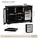 BROTTAR Wine Bar Cabinet with Fridge (Included), Liquor Coffee Cabinet with LED Lights & Rack, Mini Fridge Cabinet with Storage, Human Body Sensor, Sideboard Buffet for Kitchen Dining Room, Black