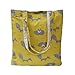Tobeso Toile Sac fourre sac à provisions réutilisable Coton épaule Sacs écologique épicerie Sacs pour Femmes (Jaune-Renard)