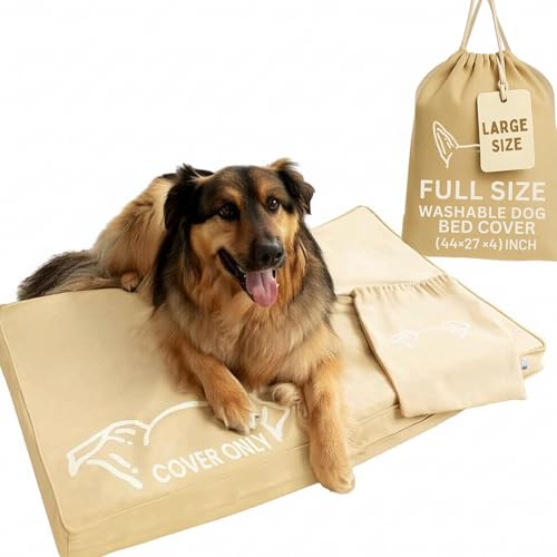 Large Washable Dog Bed Cover for 44-Inch Crate 44x27x4