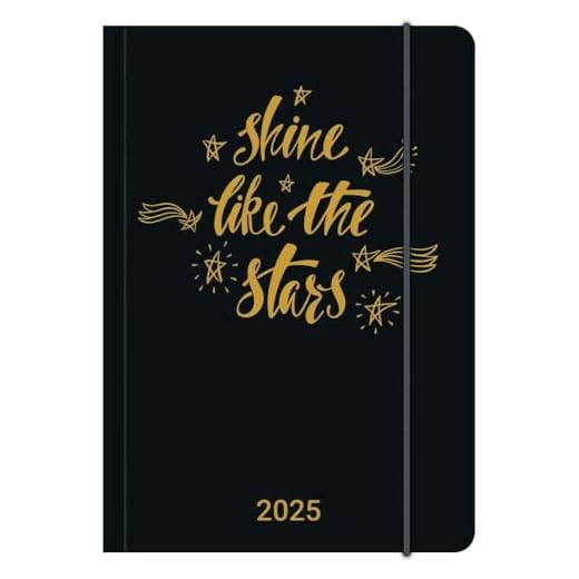 Star 2025 – Diary – Calendario de libro – 12 x 17: Midi Flexi Diary GlamLine