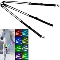 LED Pferdegeschirr Verstellbar Luminous Horse Vorderzeug Brustgurt für Pferde für den Pferdesport(8 Farben Einstellbar)