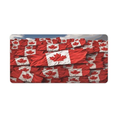 Canadian Flag Mouse Pad grande de caucho antideslizante