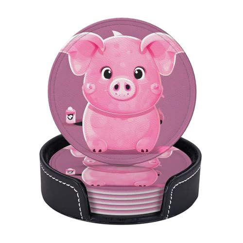 Dessous de verre cochon rose : cadeau de pendaison de crémaillère idéal