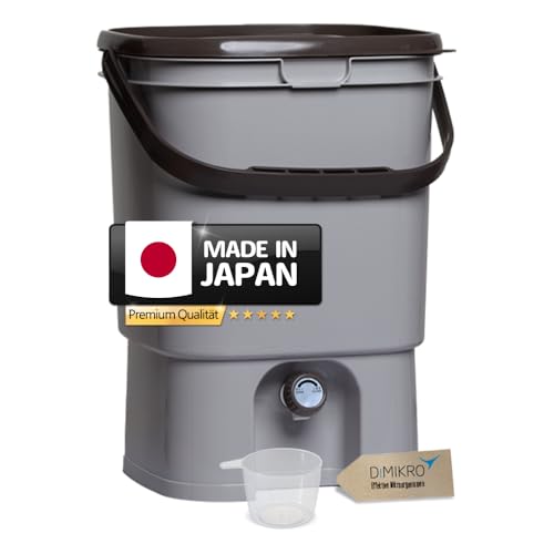 Bokashi Eimer - Japanisches Design 19 Liter Volumen - 41 x 29 x 29 cm - aus lebensmittelechtem (PP)â€¦ – Miniatur