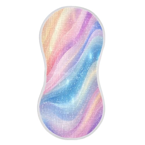 Color Stripe Burp Cloths Cotton Baby Washcloths,Large 22x11in Burping Cloth Absorbent and Soft for Newborn Baby Boys and Girls,2 Pack