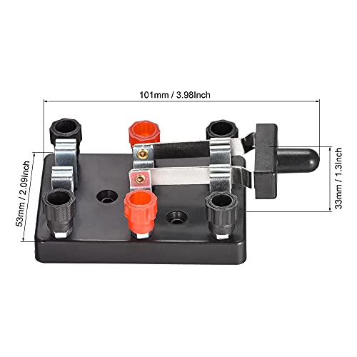 uxcell Interruptor de polo duplo, equipamento de laboratório de física, interruptor de duplo polo du