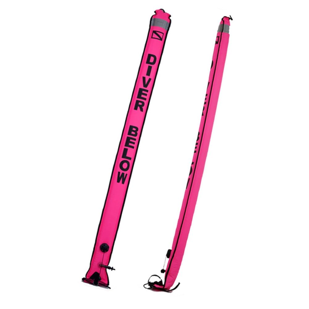 Marker Boje Tauchen 210D Nylon Signalschlauch mit Reflektorstreifen, 100.1 cmx 15.0 cm, für Orange/Gelb/Pink