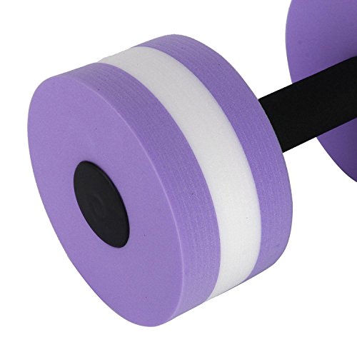 Aolvo Water Aerobics Dumbbells, Water EVA Foam Barbells Exercise Hand Bars Pool Resistance Exercises Equipment for Training Yoga Fitness Improve and Pool Sports Women/Men,Set of 2
