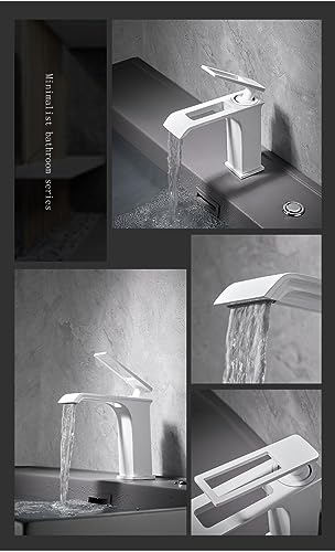 Mitigeur salle de bain cascade avec commande précise eau chaude et froide - 6