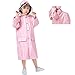 Produktbild EWQG-Pfanne Regenmantel Kinder Wasserdicht Atmungsaktiv Regen Poncho Cape Jungen und Mädchen Notfall Regenumhang Licht Geruchlos -AA Schutz Overall (Farbe : Pink, Size : L :90-120cm)