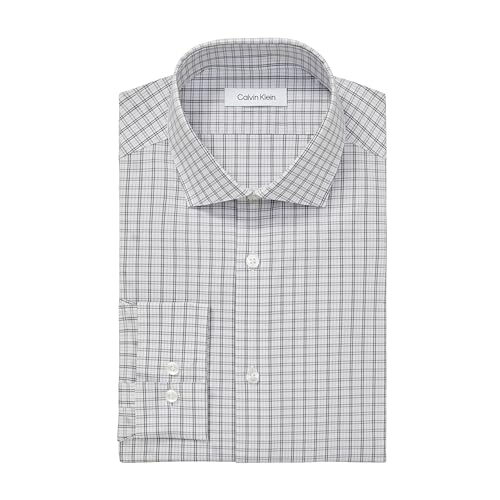 Calvin Klein Mens Dress Shirts Non Iron Stretch Regular Fit Check3