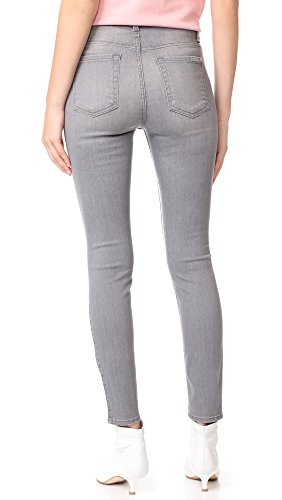 7 For All Mankind Women's B(air) Skinny Jeans with Knee Holes, B(air) Chrysler Grey, 282