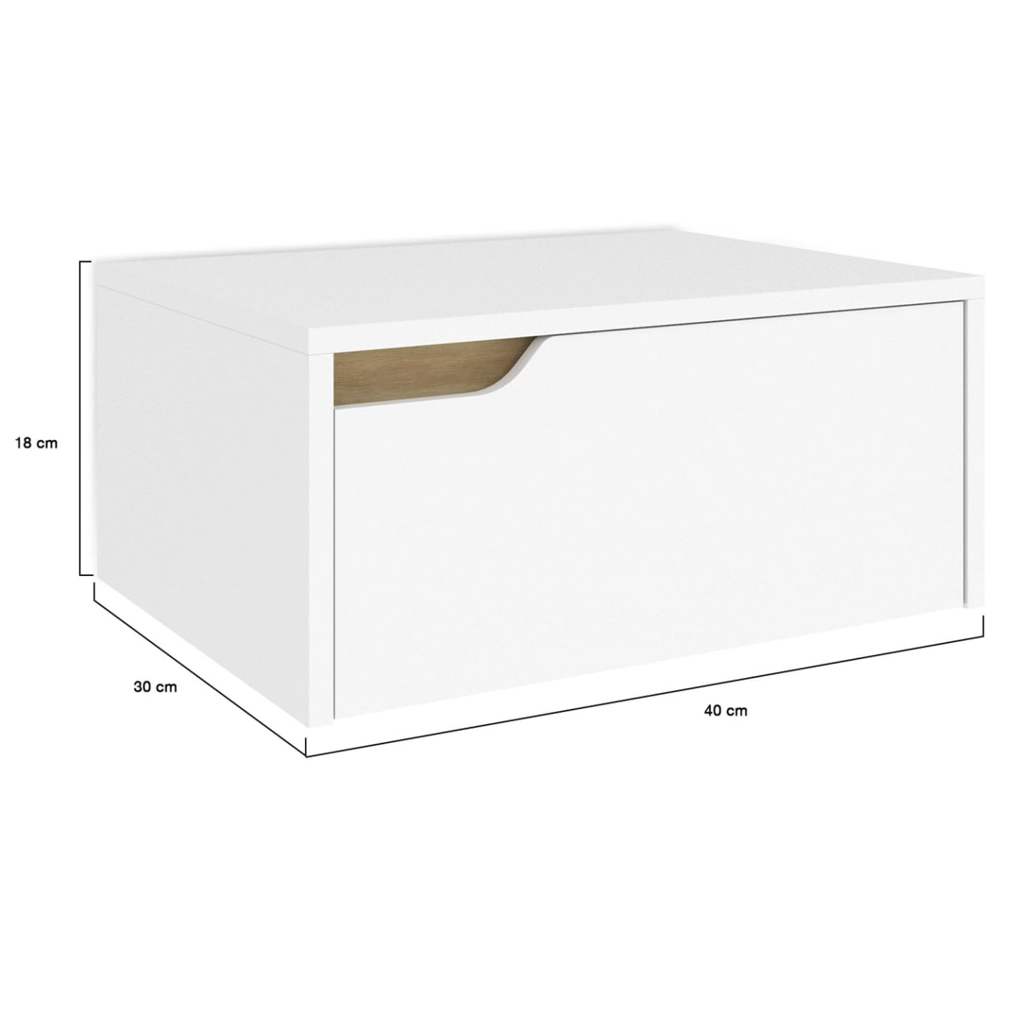 IDMarket Lot De 2 Tables De Chevet Helsinki Scandinaves - 1 Tiroir + Niche, Hêtre Et Noir