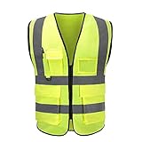 Garantía de satisfacción del 100%: le garantizamos que le gustará el chaleco reflectante y el estilo ajustado, o lo reemplazaremos por una talla más ajustada. También te garantizamos que te sentirás más seguro en la carretera y que serás más notorio.