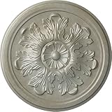 Ekena Millwork CM12LEFLS 12 3/4'OD x 7/8'P Legacy Acanthus Ceiling Medallion, Flash Gold