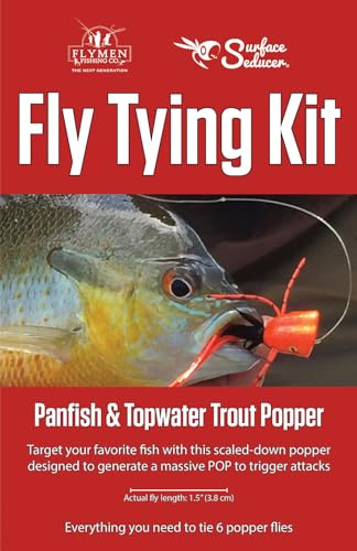 Hareline Flymen Fishing Company Panfish & Topwater Trout Popper Fly Tying Kit