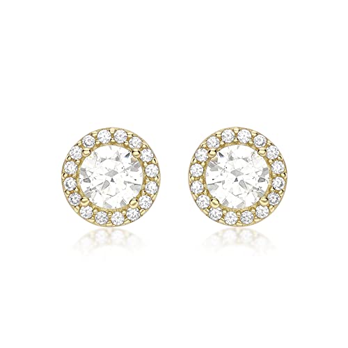 Puces d'oreilles or 9k et zircone cubique, le cadeau parfait pour célébrer