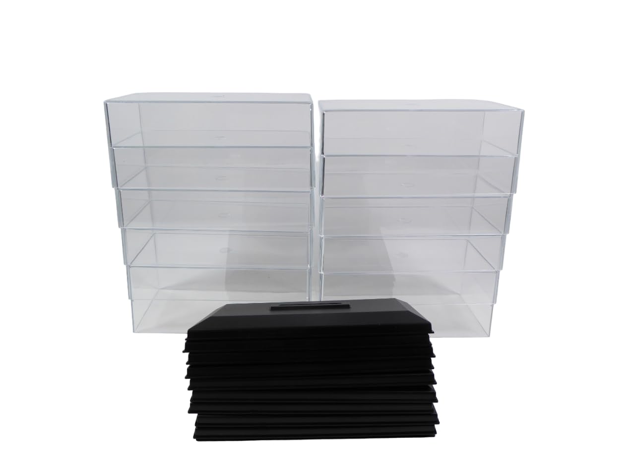 Lot de 10 boites avec Couvercle + Socle pour Voiture Miniature de Collection 1/43 - vitrine Cristal Acrylique -