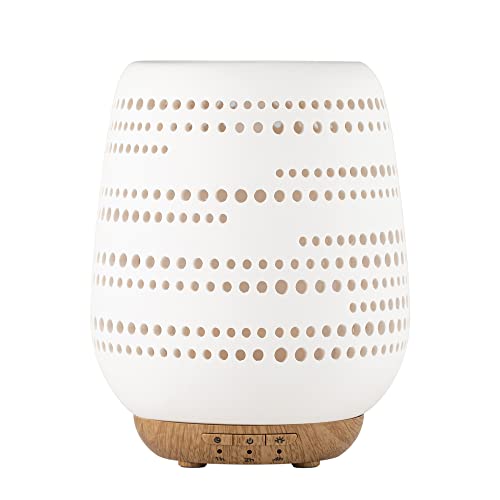 Sparoom Lunaria Hand-Crafted Ceramic Essential Oil Ultrasonic Aromatherapy Diffuser - 150 mL Water Tank - Automatic Shut Off