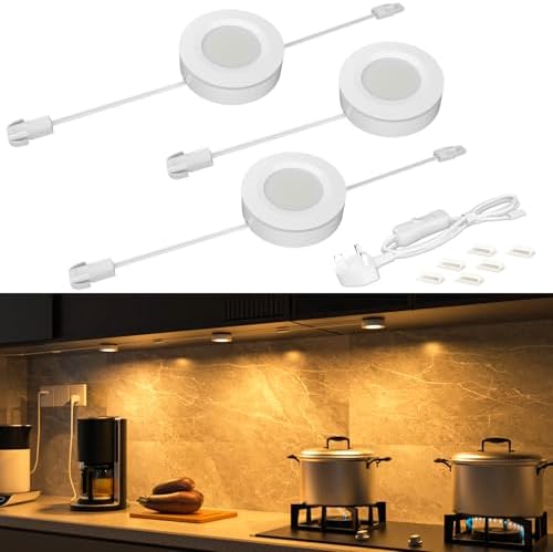 Lamptobe 5.5W Under Cabinet Kitchen LED Lights, Linkable Under Cupboard ...