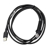 QD2110 QM2110 Barcode Scanner USB A to RJ45 Cable, VOTTAN 2 Meters USB Cable for Datalogic GD/GM/QD Series Bar Code Scanner (2M / 6FT Flatted USB Port)