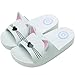 Acfoda Katze Hausschuhe Kinder Jungen Mädchen Badelatschen Kuschelig Home Pantoffeln Cartoon Schlappen Sommer Badeschuhe, 23/24 EU, Kinder Grün
