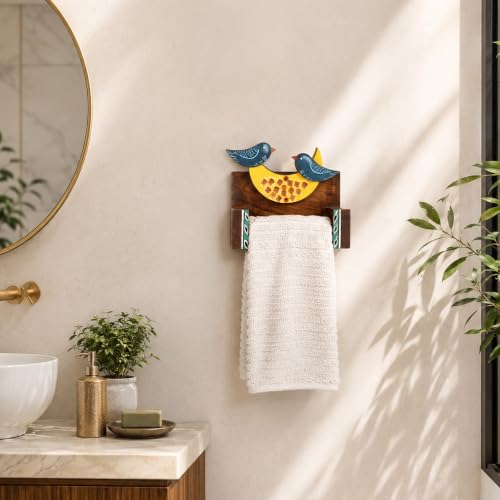 Image of Aakriti Art Creations Tribal Echo Handcrafted Madhubani Toilet Roll for Home and Kitchen | Kitchen Accessories | Bathroom Organiser | Indian Handicraft | Aesthetic Indian Handicraft