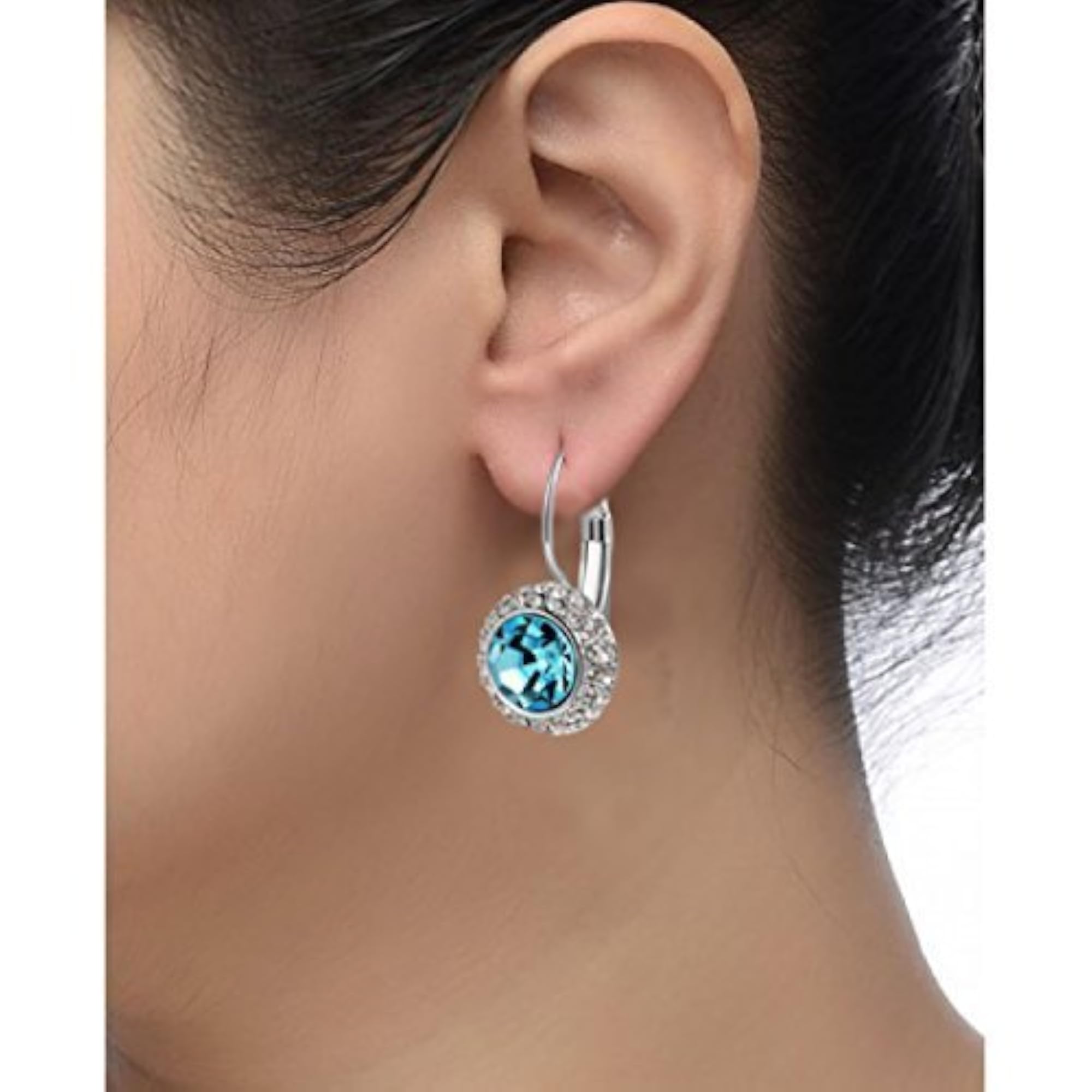 Platinum Crystal Clip-On Earrings (SDF5951er)