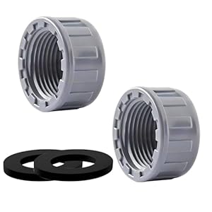 Ctyjia 25mm PVC Gewinde Verschlussstopfen Set Grau