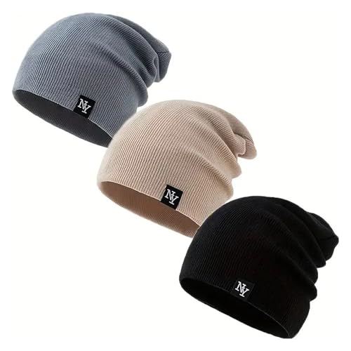 Gorro de punto de invierno cálido y elástico pack multiuso hombres mujeres