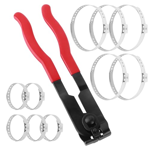Purthog Car CV Boot Clamp Pliers Kit Car CV Boot Clamp Tool Kit Includes Large & Small CVS Boots Clamps Sturdy Cars CVS Axle Boots Clamps Tool Automotive Tools with Non-Slip Handle