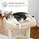 PAWZ Road Kleiner Katzenbaum, mehrstöckiger Katzenturm mit Sisal-überzogenem Kratzbaum, gemütlicher Katzenwohnung und großer Katzensitzstange für Hauskatzen, Beige