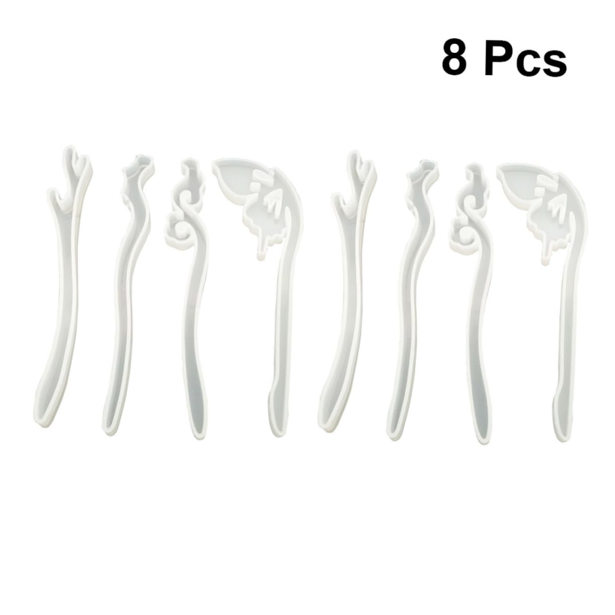 EXCEART 24piezas Moldes De Silicona Para Horquillas De Herramientas De Manualidades Para Joyería Moldes Semitransparentes De Epóxica Accesorios Creativos Para