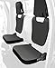 Coverking Custom Fit Rear 50/50 Jump Seat Cover for Select Mazda B-Series Models - Neoprene (Charcoal with Black Sides)