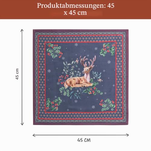 Maison d'Hermine Stoffservietten 100% Baumwolle (45 cm x 45cm, 4er-Set) – Ansicht 7