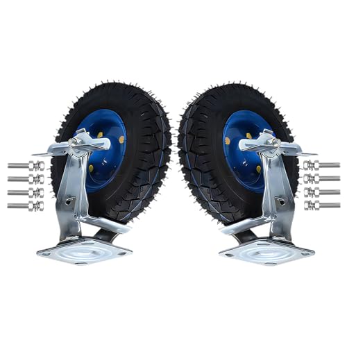 Roues pneumatiques robustes en caoutchouc pivotantes de 6 8 10 pouces pour chariot