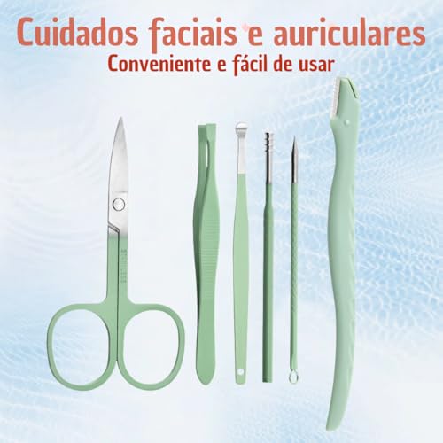 Kit Manicure Profissional 18 em 1 Peças Conjunto em Aço Inox kit manicure pedicure com estogio rigid